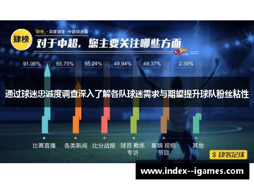 通过球迷忠诚度调查深入了解各队球迷需求与期望提升球队粉丝粘性